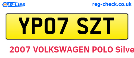 YP07SZT are the vehicle registration plates.