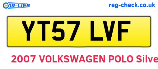 YT57LVF are the vehicle registration plates.