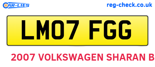 LM07FGG are the vehicle registration plates.