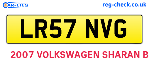 LR57NVG are the vehicle registration plates.