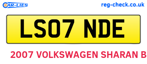 LS07NDE are the vehicle registration plates.