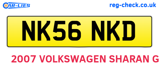 NK56NKD are the vehicle registration plates.