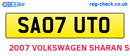 SA07UTO are the vehicle registration plates.