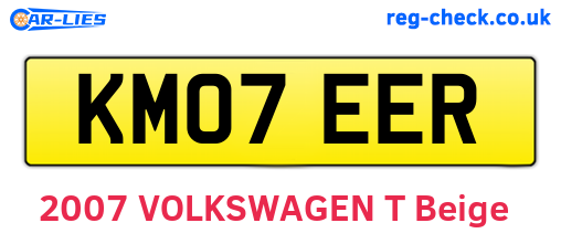 KM07EER are the vehicle registration plates.