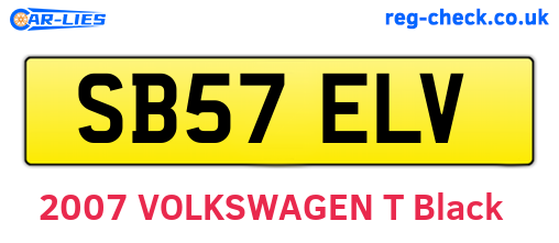 SB57ELV are the vehicle registration plates.