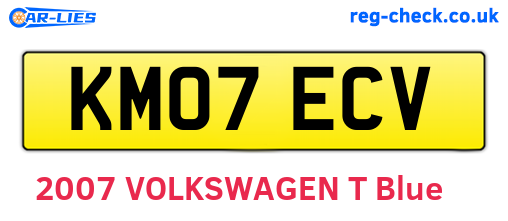 KM07ECV are the vehicle registration plates.