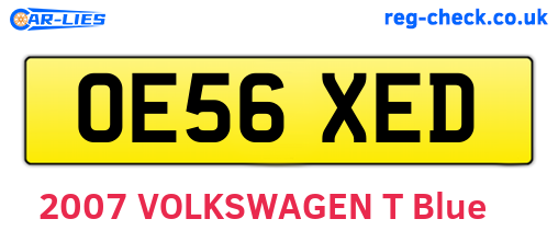 OE56XED are the vehicle registration plates.