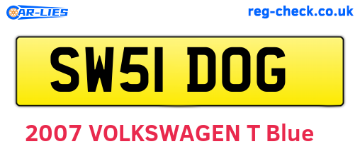 SW51DOG are the vehicle registration plates.
