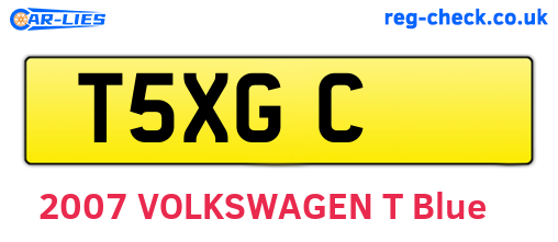 T5XGC are the vehicle registration plates.