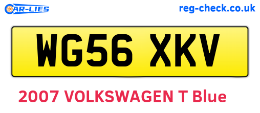 WG56XKV are the vehicle registration plates.