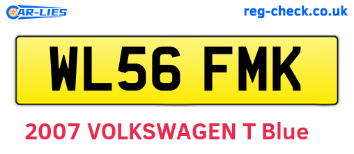 WL56FMK are the vehicle registration plates.