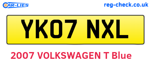 YK07NXL are the vehicle registration plates.