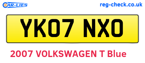 YK07NXO are the vehicle registration plates.