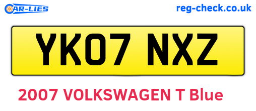 YK07NXZ are the vehicle registration plates.