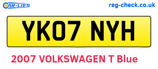 YK07NYH are the vehicle registration plates.