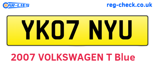YK07NYU are the vehicle registration plates.