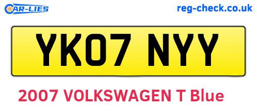 YK07NYY are the vehicle registration plates.
