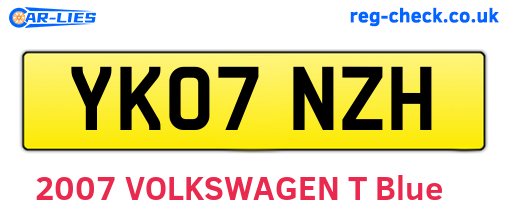 YK07NZH are the vehicle registration plates.