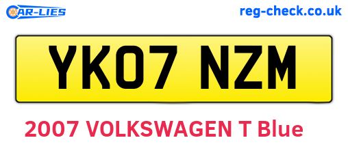 YK07NZM are the vehicle registration plates.