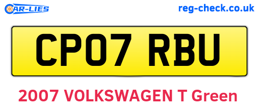 CP07RBU are the vehicle registration plates.