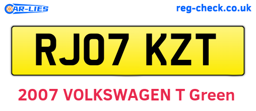 RJ07KZT are the vehicle registration plates.