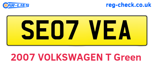 SE07VEA are the vehicle registration plates.