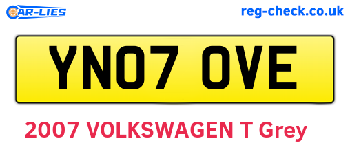 YN07OVE are the vehicle registration plates.