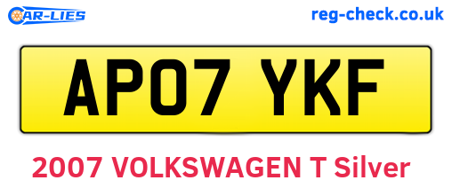 AP07YKF are the vehicle registration plates.