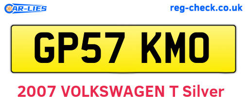 GP57KMO are the vehicle registration plates.