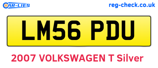 LM56PDU are the vehicle registration plates.