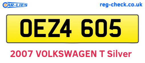 OEZ4605 are the vehicle registration plates.
