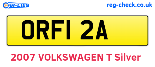 ORF12A are the vehicle registration plates.