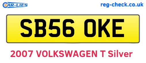 SB56OKE are the vehicle registration plates.
