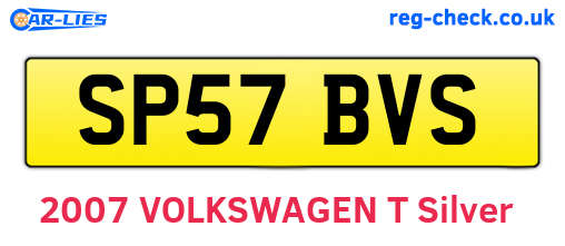 SP57BVS are the vehicle registration plates.