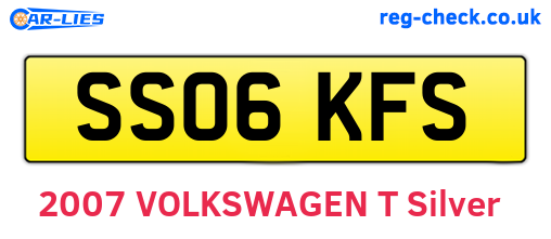 SS06KFS are the vehicle registration plates.