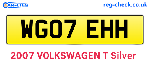 WG07EHH are the vehicle registration plates.