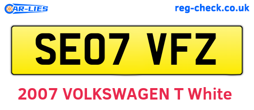 SE07VFZ are the vehicle registration plates.