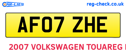 AF07ZHE are the vehicle registration plates.