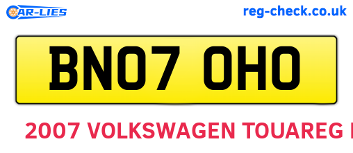 BN07OHO are the vehicle registration plates.