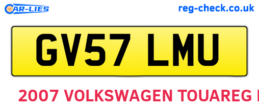 GV57LMU are the vehicle registration plates.