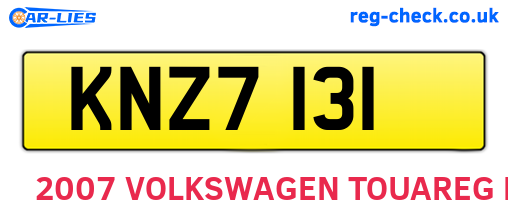 KNZ7131 are the vehicle registration plates.