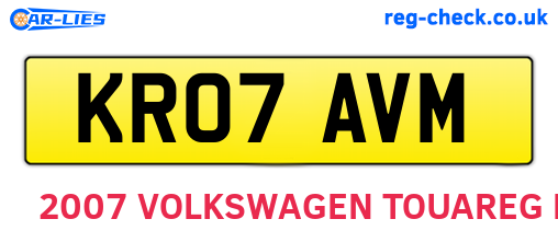 KR07AVM are the vehicle registration plates.