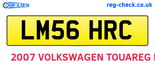 LM56HRC are the vehicle registration plates.
