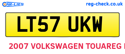 LT57UKW are the vehicle registration plates.