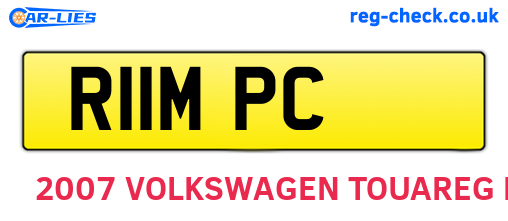 R11MPC are the vehicle registration plates.