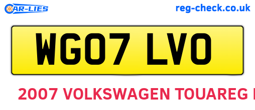 WG07LVO are the vehicle registration plates.