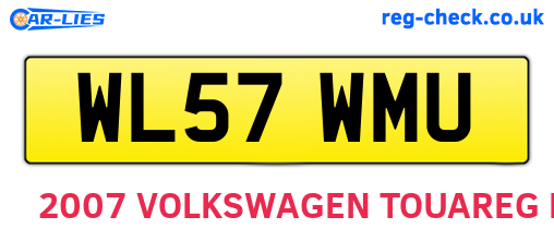 WL57WMU are the vehicle registration plates.