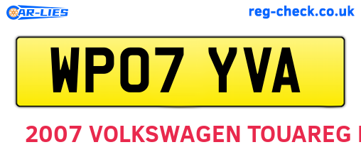WP07YVA are the vehicle registration plates.