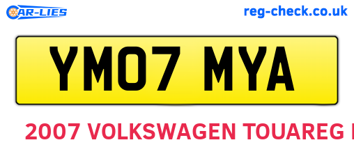 YM07MYA are the vehicle registration plates.
