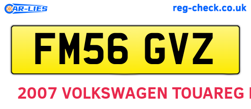 FM56GVZ are the vehicle registration plates.